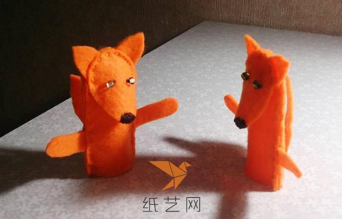 圣诞节礼物小狐狸指头布偶制作威廉希尔中国官网
