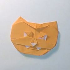 创意立体万圣节折纸恶魔之脸的折法制作威廉希尔中国官网
