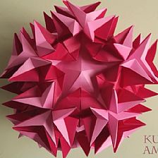 折纸纸球花圣诞星星花球的折法制作威廉希尔中国官网
