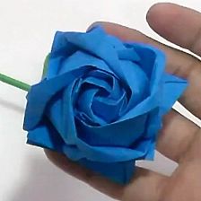 川崎玫瑰花的最新折纸玫瑰折法