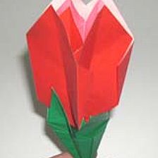 简易折纸玫瑰的制作 纸艺花基础