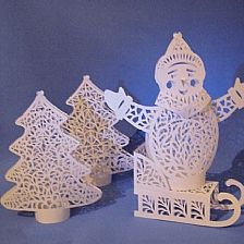 立体圣诞雪人制作威廉希尔中国官网
（可用作圣诞贺卡）
