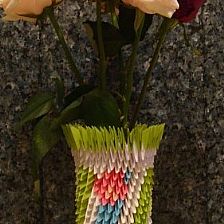 折纸三角插花瓶制作威廉希尔中国官网
