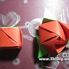 魔术折纸 方形变成折纸玫瑰