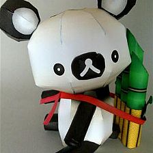 【纸模型】轻松熊之竹子熊猫纸模型免费下载
