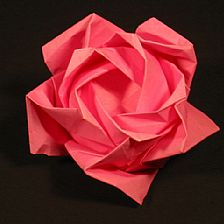 纸玫瑰的折法图解威廉希尔中国官网
之五瓣折纸玫瑰花示意图解