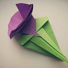 儿童折纸大全图解之折纸喇叭花胸花的折纸图解威廉希尔中国官网
