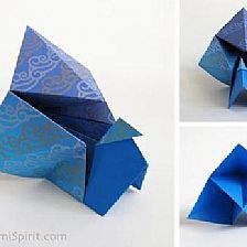 感恩节折纸大全之简单折纸火鸡/孔雀的折法视频威廉希尔中国官网
