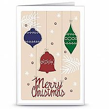 圣诞贺卡之精美圣诞铃铛可打印圣诞节贺卡模板下载