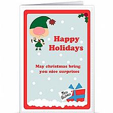 圣诞贺卡之完美惊喜的传统圣诞可打印贺卡PDF模版免费下载