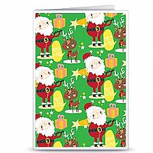 圣诞贺卡之圣诞老人礼物与驯鹿可打印免费自制威廉希尔公司官网
贺卡模版下载