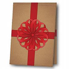 圣诞贺卡之圣诞礼盒包装可打印圣诞贺卡模版下载
