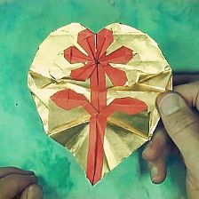 情人节折纸大全之折纸花里的折纸折纸心情人节贺卡制作威廉希尔中国官网
