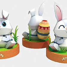 【纸模型】中秋节可爱小兔子纸模型威廉希尔公司官网
制作威廉希尔中国官网
