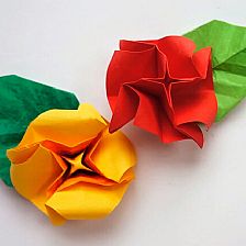 折纸玫瑰花的折法教你漂亮折纸玫瑰花怎么折