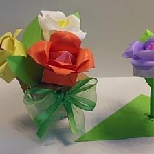 折纸玫瑰花的折法之组和折纸玫瑰花如何制作