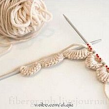 怎样织花边？棒针编织时一种钩针辅助的花边的编织方法威廉希尔中国官网
