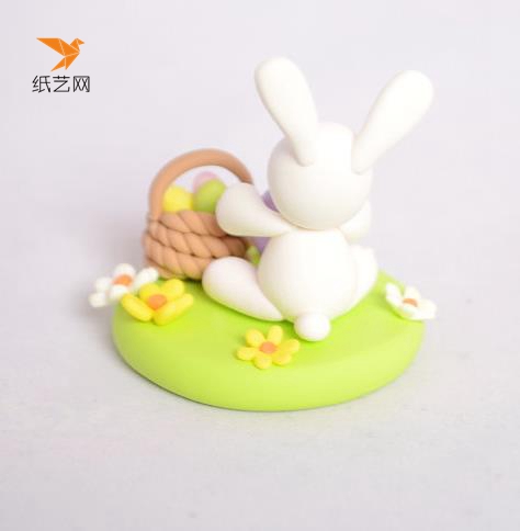 超轻粘土制作的可爱小兔子