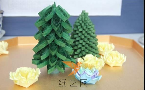 美丽的折纸圣诞树